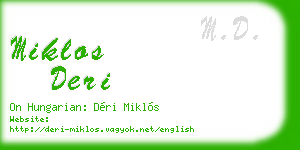 miklos deri business card